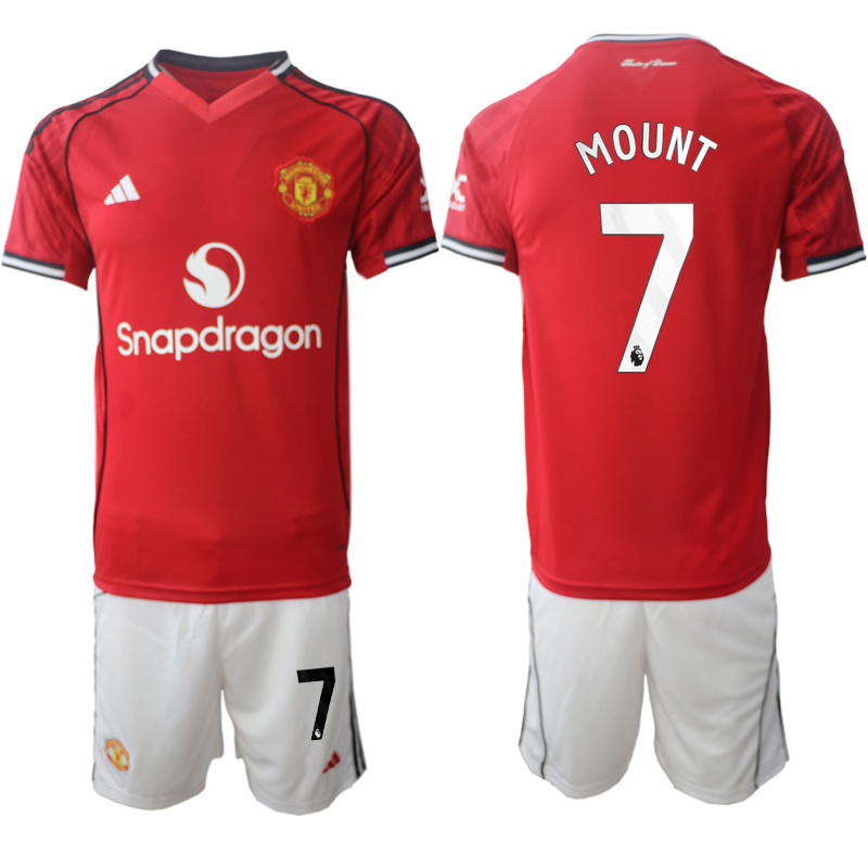 Men 2025-2026 Club Manchester United home Red #7 Soccer Jersey1